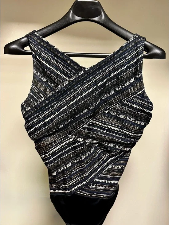 Miraclesuit Size 14 Brio One Piece Black/Navy Slimming Tummy Control Swimsuit - Picture 3 of 7